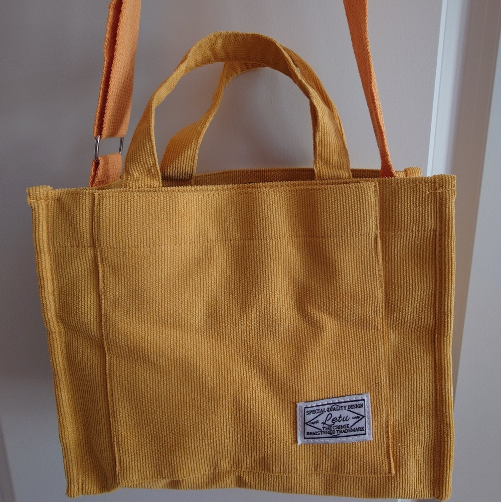 Yellow Corduroy Purse